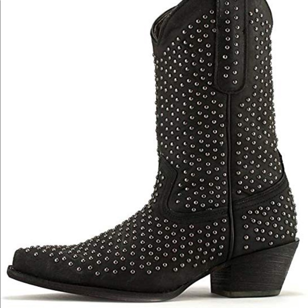 STUDDED COWBOY BOOTS BOOTS - Picture 3 of 8